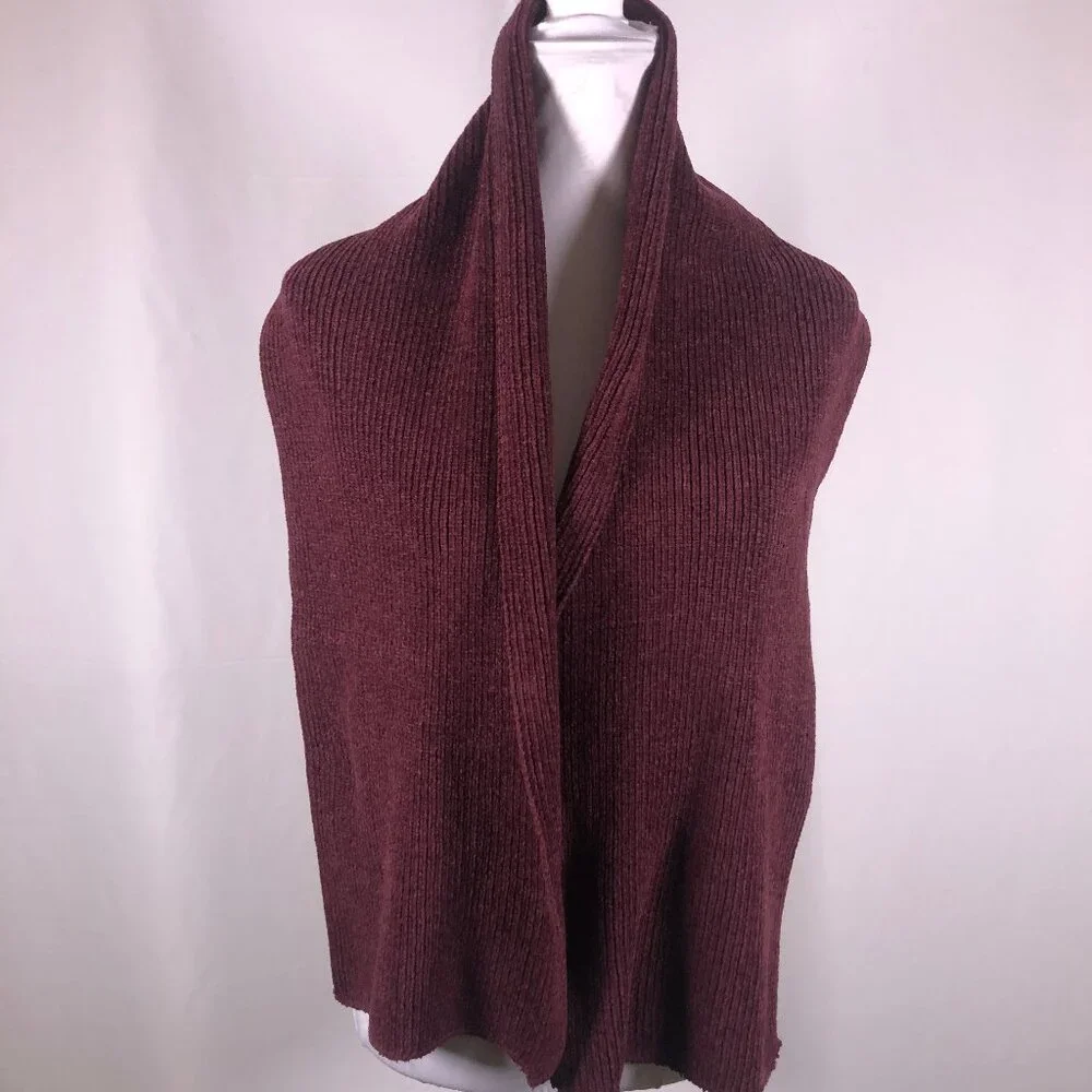 Vintage Merlot Ribbed Knit Scarf – Made in Taiwan R.O.C.